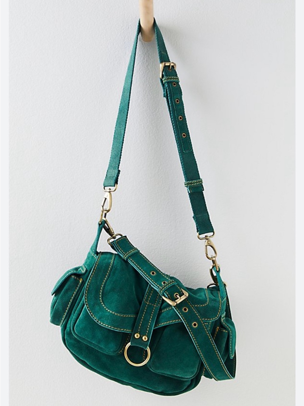 Free People Wylie Suede Saddle Bag